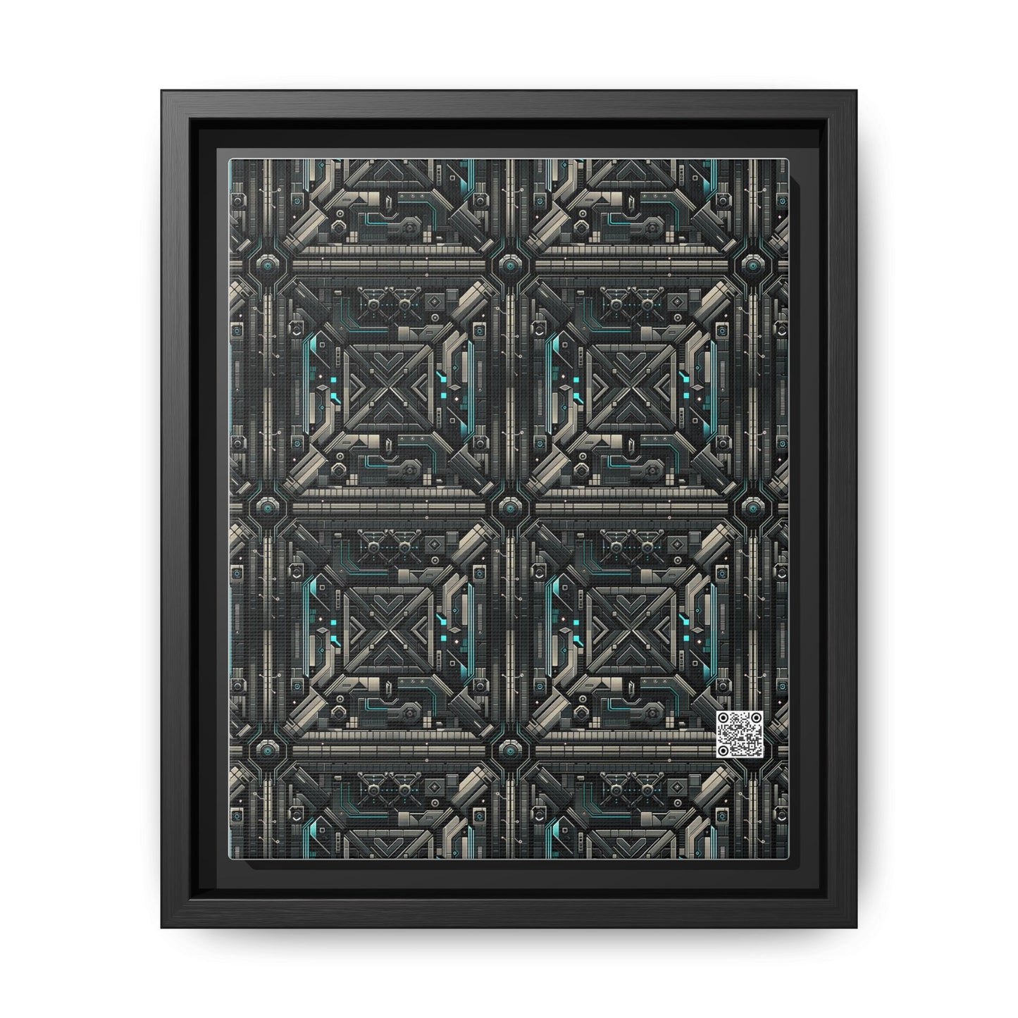 Tech Noir Futuristic Tech Aesthetic with a Dark Twist Matte Canvas, Framed (multi-color) - 8404 Design-59 B