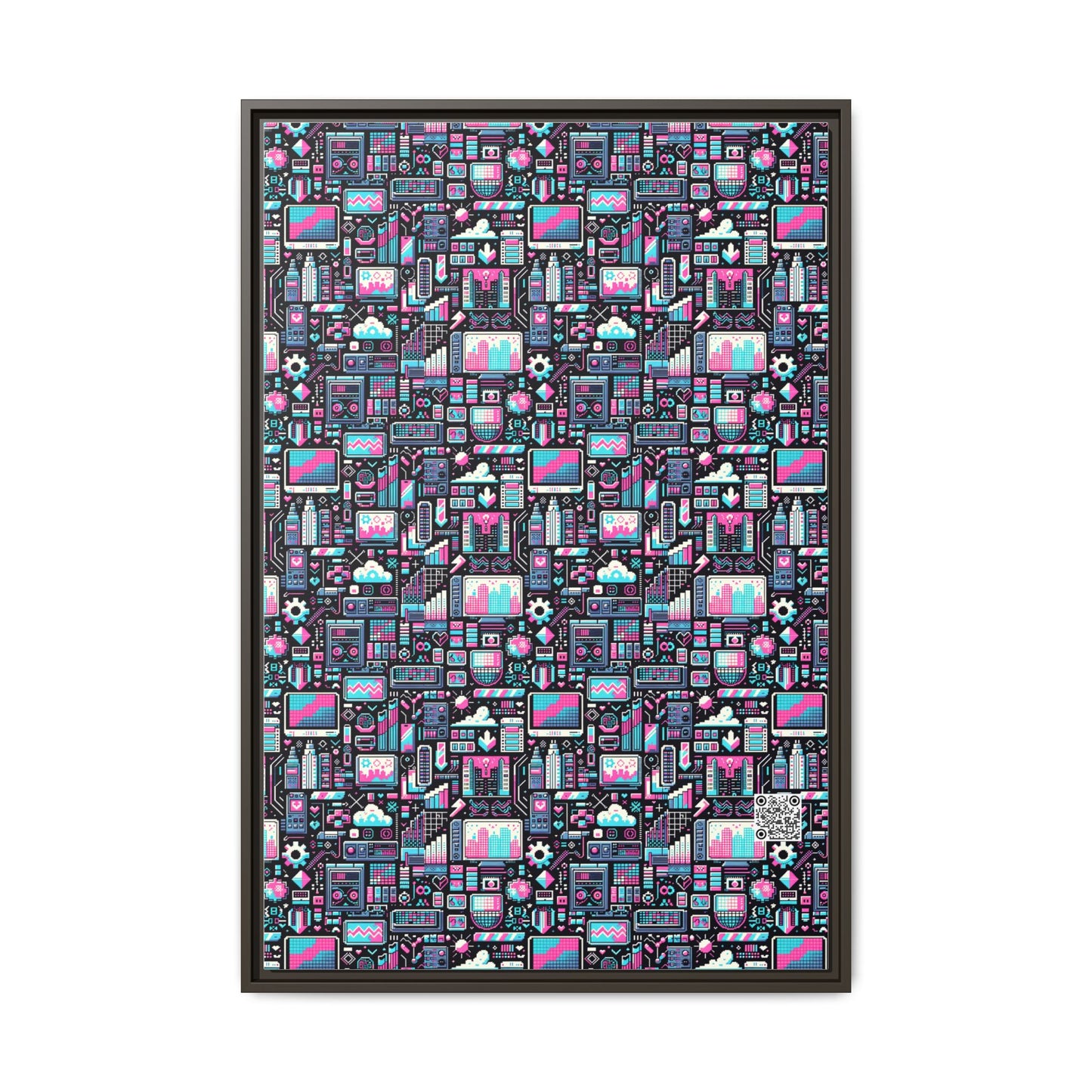 Digital Rebellion Youthful Streetwear with a Rebellious Digital Twist Matte Canvas, Framed (multi-color) - 8404 Design-71 A