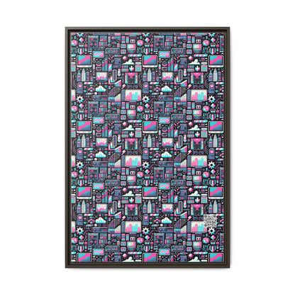 Digital Rebellion Youthful Streetwear with a Rebellious Digital Twist Matte Canvas, Framed (multi-color) - 8404 Design-71 A