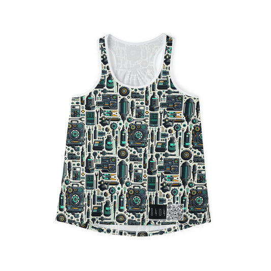 Tech Utility Fusion Modern Tech Streetwear Women's Tank Top - 8404 Design-53
