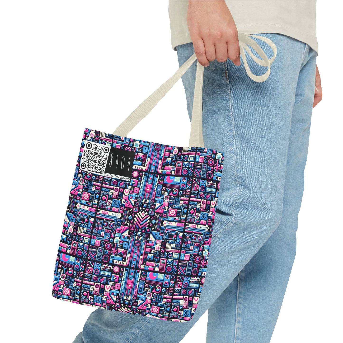 Digital Rebellion Youthful Streetwear with a Rebellious Digital Twist Tote Bag - 8404 Design-65