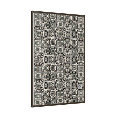 Cyber Garden Party Tech Garden Extravaganza Matte Canvas, Framed (multi-Color) - 8404 Design-45 A