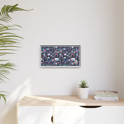 Digital Rebellion Youthful Streetwear with a Rebellious Digital Twist Matte Canvas, Framed (multi-color) - 8404 Design-71 B
