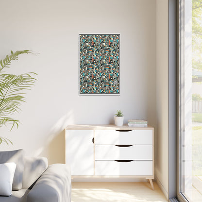 Digital Street Art Urban Street Style Matte Canvas, Framed (multi-color) - 8404 Design-81 A