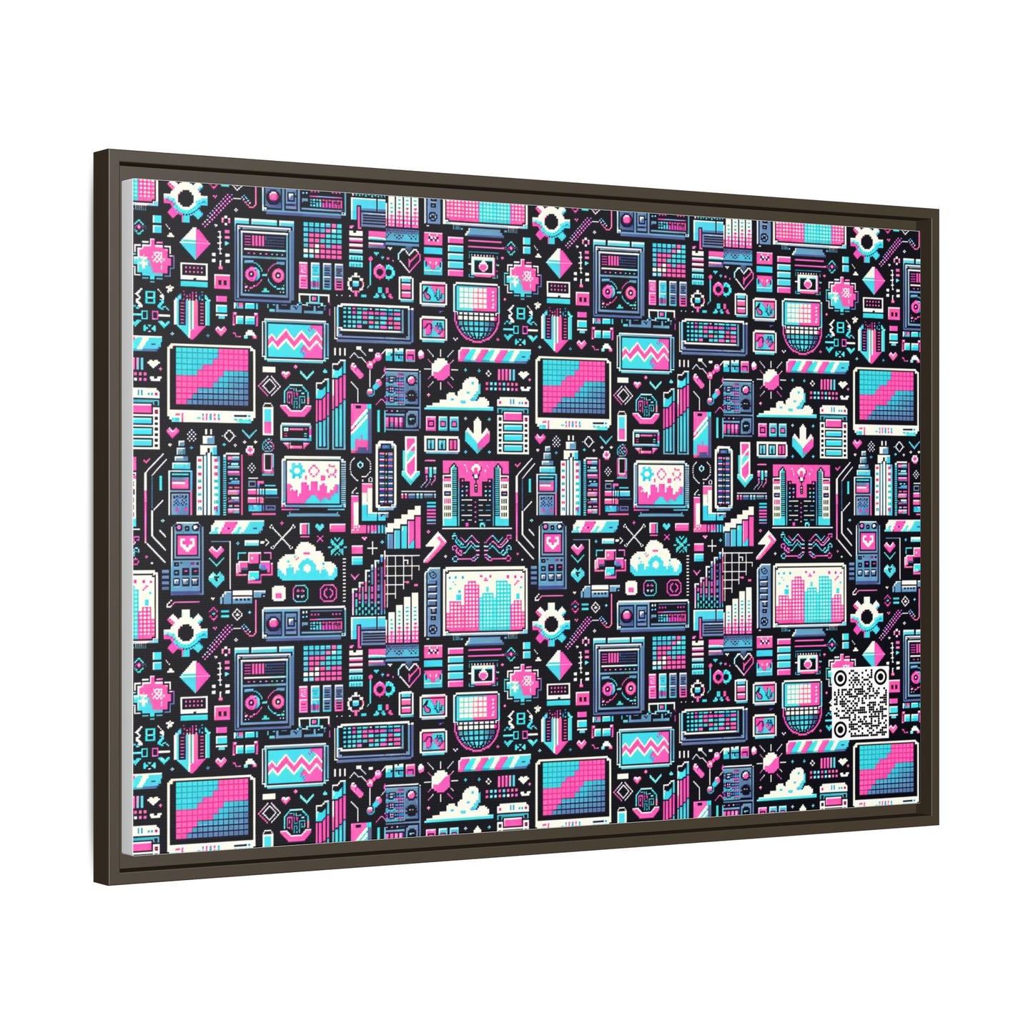 Digital Rebellion Youthful Streetwear with a Rebellious Digital Twist Matte Canvas, Framed (multi-color) - 8404 Design-71 A