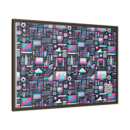 Digital Rebellion Youthful Streetwear with a Rebellious Digital Twist Matte Canvas, Framed (multi-color) - 8404 Design-71 A