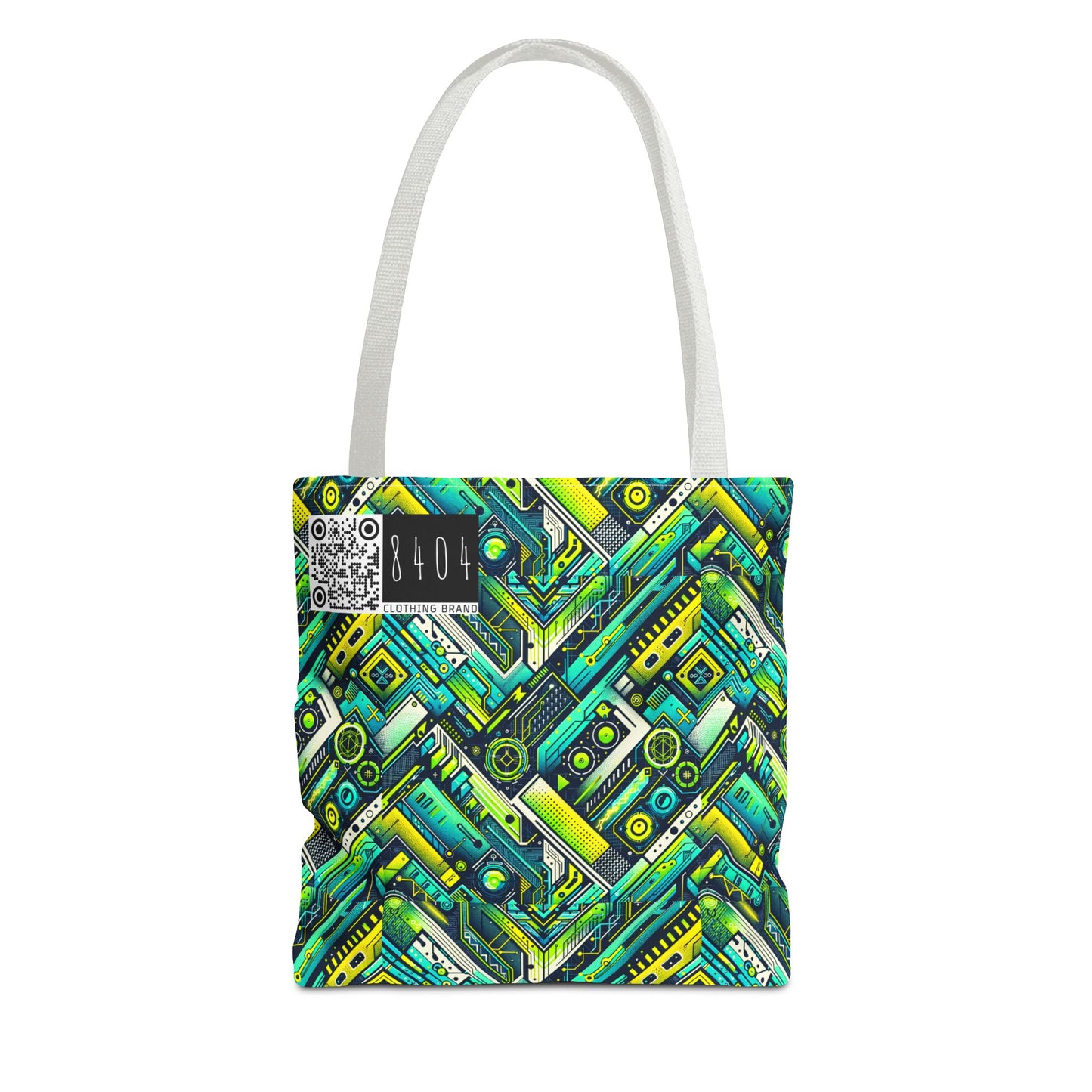 Tech-Infused Neon Tech-Forward Streetwear Tote Bag - 8404 Design-52