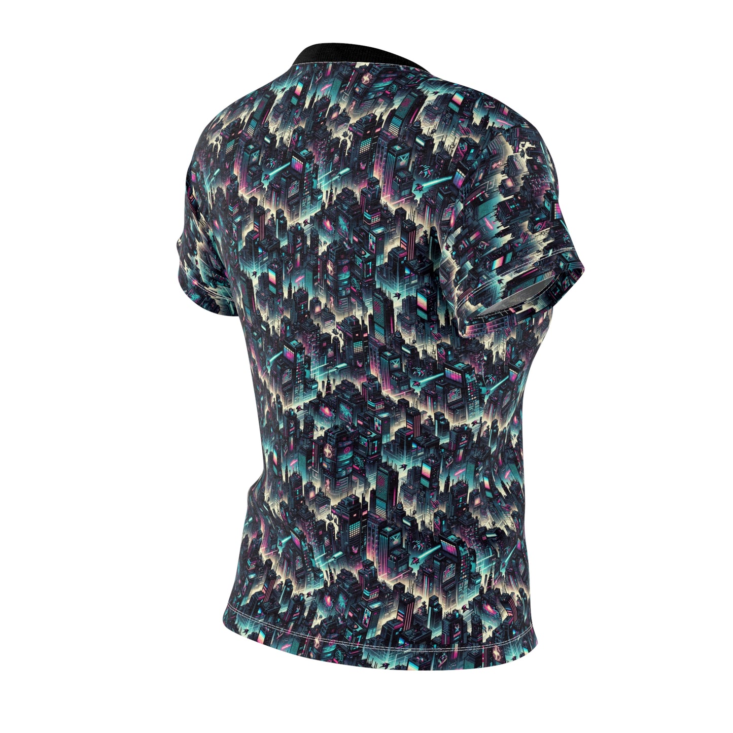Digital Rebellion Tech-Inspired Streetwear Women's Cut & Sew Tee - 8404 Design-51