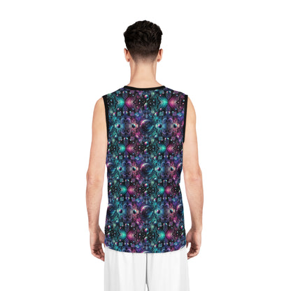 Galactic Hues Tech-Forward Cosmic Fusion Basketball Jersey - 8404 Design-59