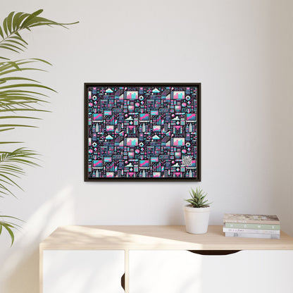 Digital Rebellion Youthful Streetwear with a Rebellious Digital Twist Matte Canvas, Framed (multi-color) - 8404 Design-71 B