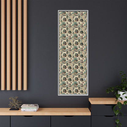 Cultural Artisanal Fusion Contemporary Cultural Elegance Matte Canvas, Framed (multi-Color) - 8404 Design-68 B