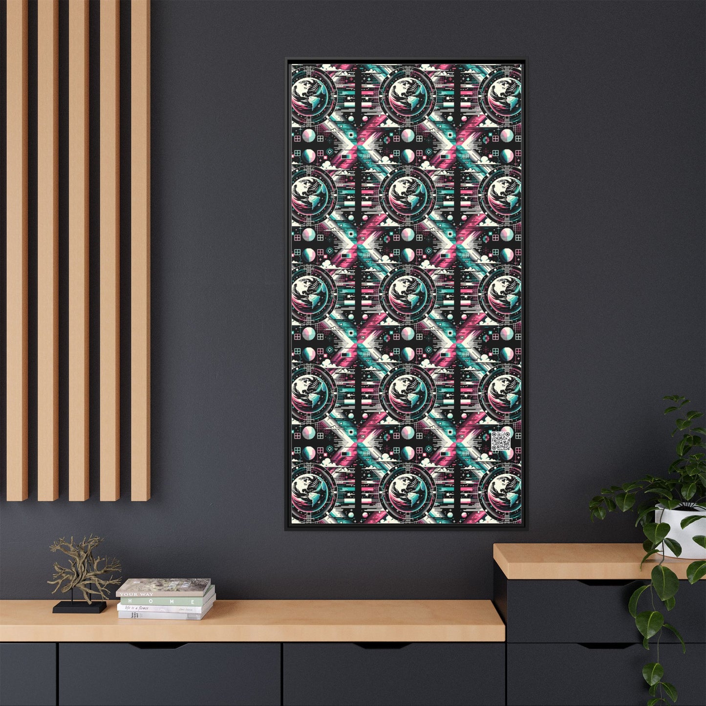 Digital Artistry Digital-native Streetwear Matte Canvas, Framed (multi-color) - 8404 Design-62 A