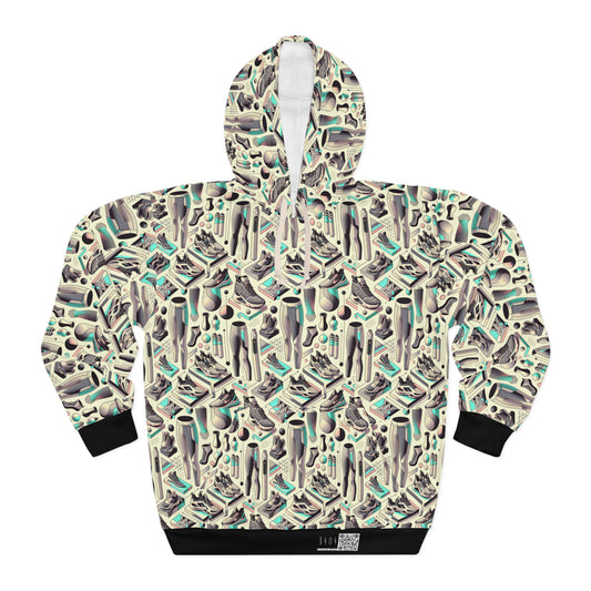Tech-Infused Athleisure Futuristic Athletic Tech Pullover Hoodie - 8404 Design-44