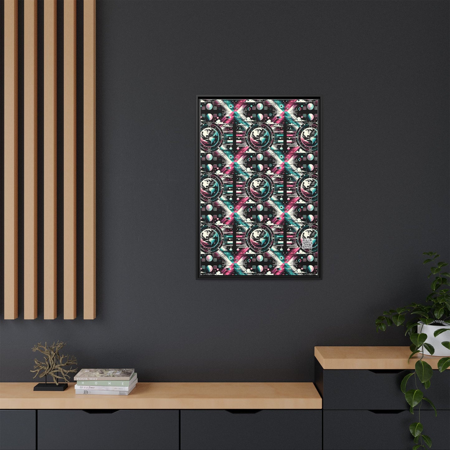 Digital Artistry Digital-native Streetwear Matte Canvas, Framed (multi-color) - 8404 Design-62 A