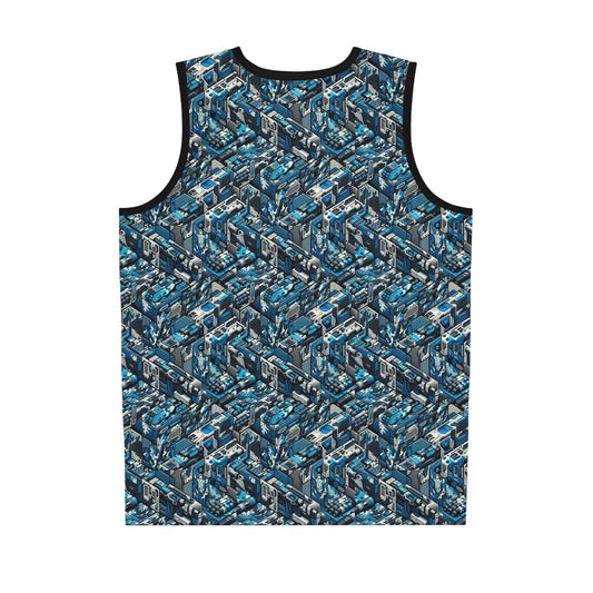 Tech Urban Camo Tech-Forward Streetwear With a Futuristic Military Edge Basketball Jersey - 8404 Design-51
