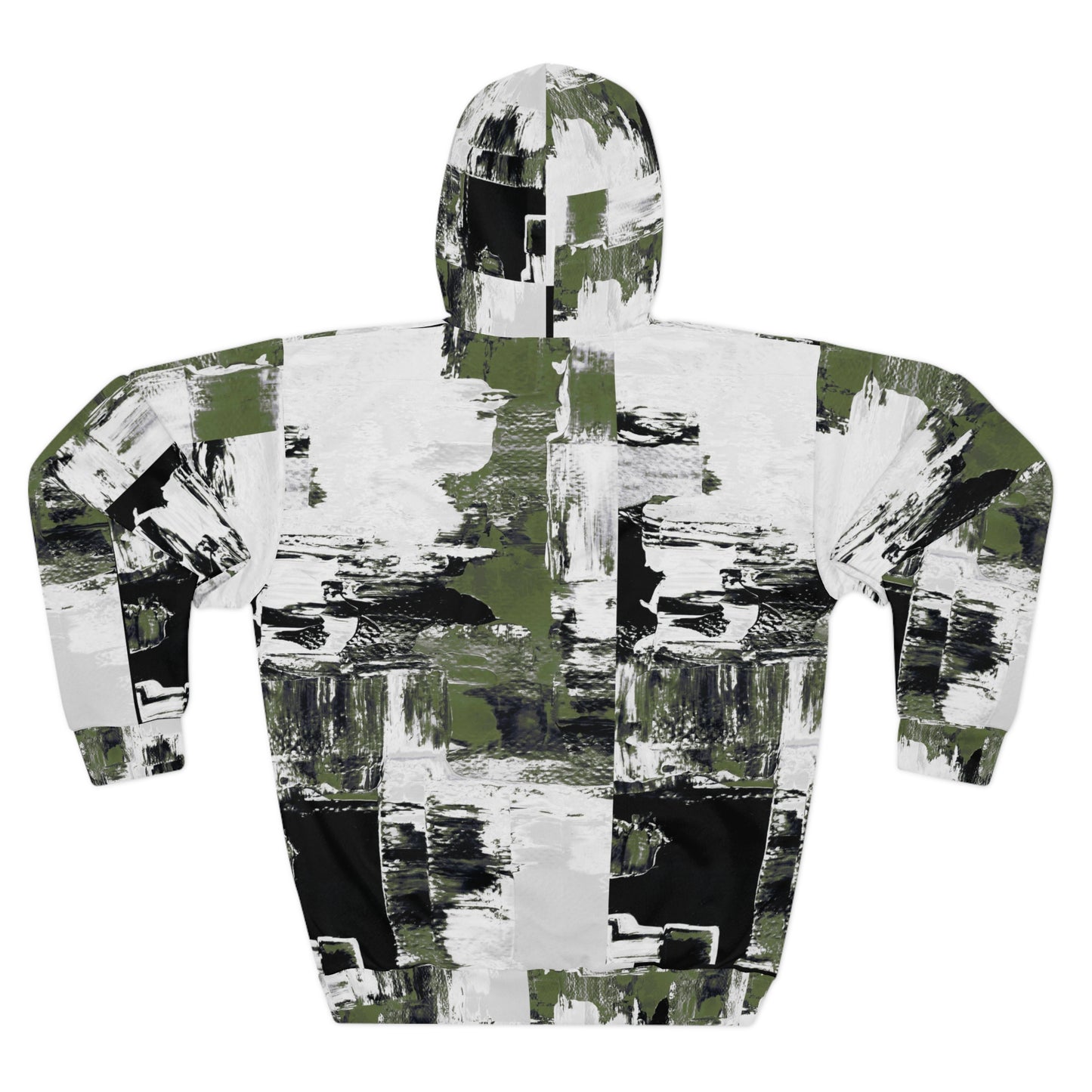 8404 Unisex Adult "Green Camo Abstract" Fashion Pullover Hoodie