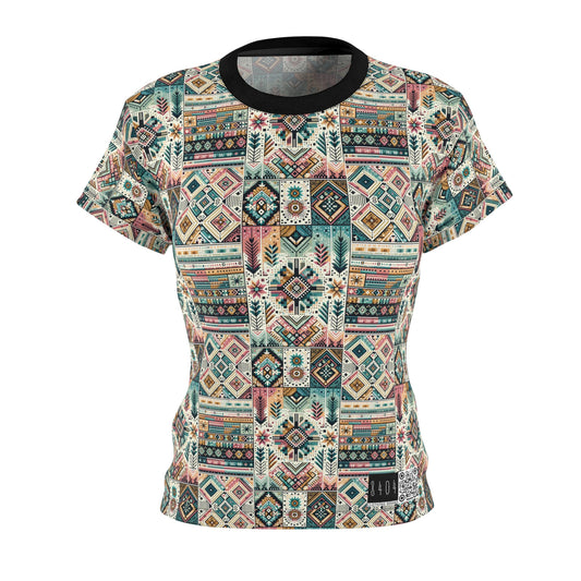 Digital Artisanal Fusion Digital Artisanal Women's Cut & Sew Tee - 8404 Design-49