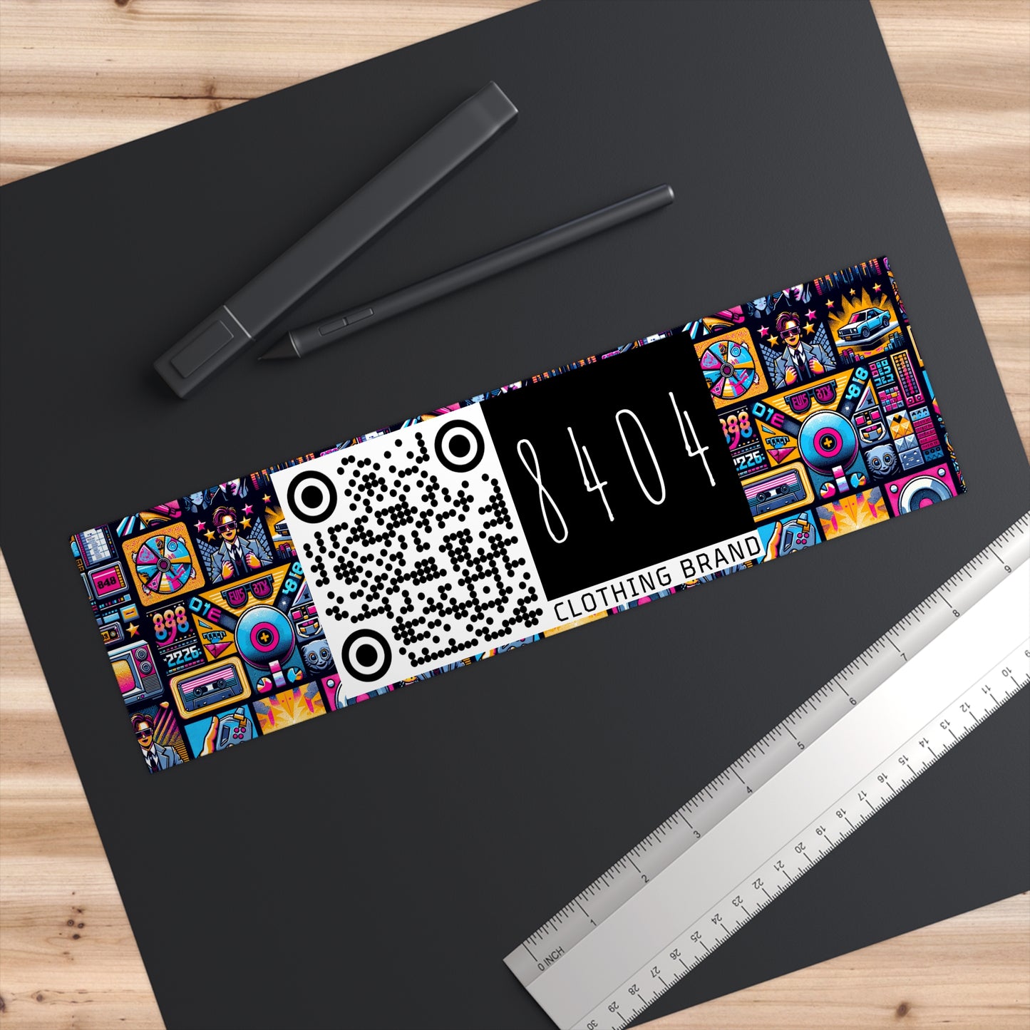 Digital Pop Culture Mashup Maximalist Pop Bumper Sticker - 8404 Design-52