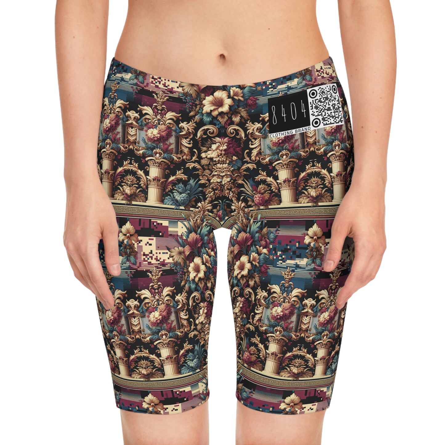 Digital Renaissance Modern Baroque Fusion Women's Bike Shorts - 8404 Design-58