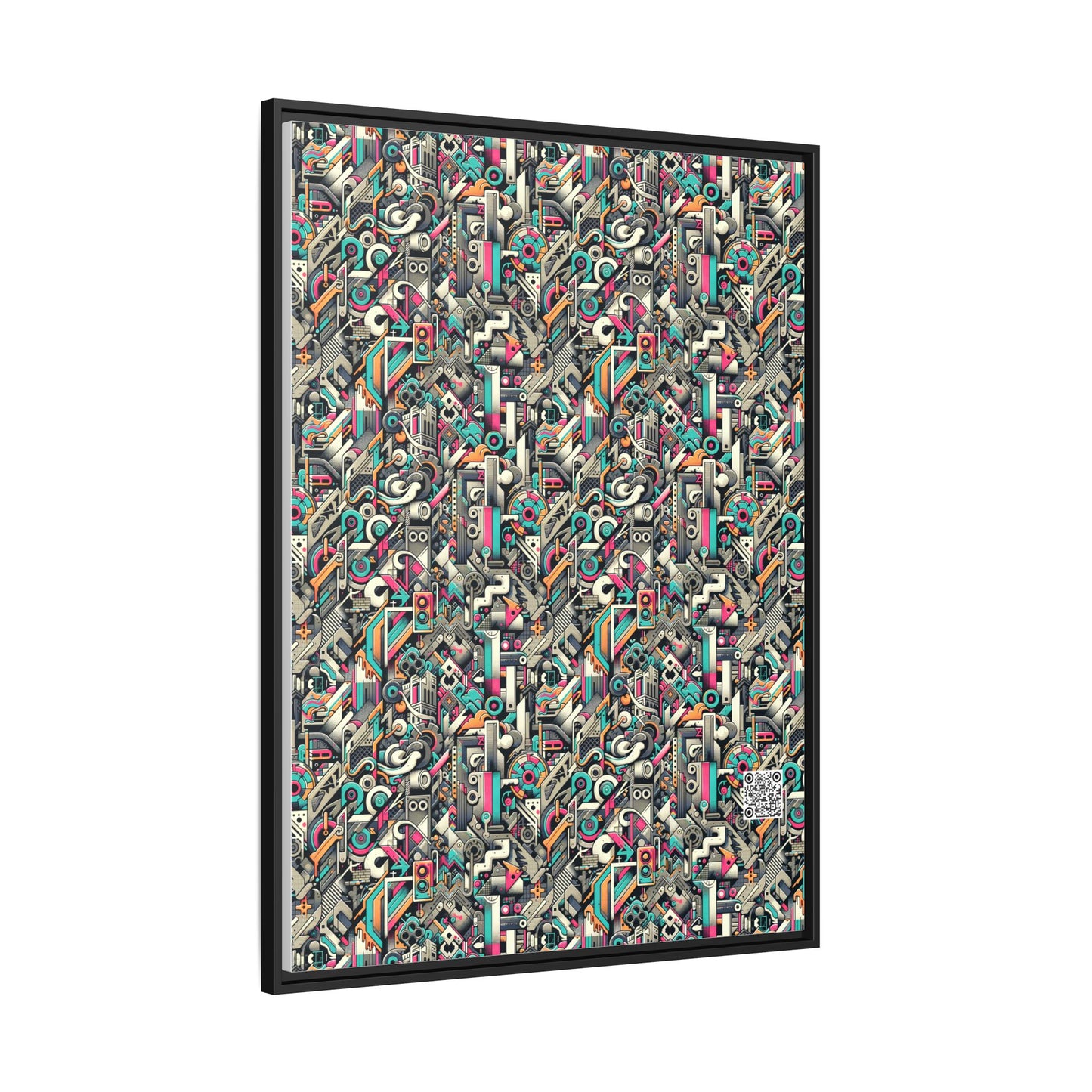 Digital Street Art Urban Street Style Matte Canvas, Framed (multi-color) - 8404 Design-74 A