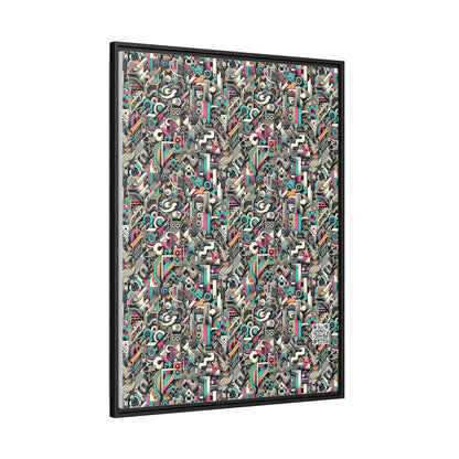 Digital Street Art Urban Street Style Matte Canvas, Framed (multi-color) - 8404 Design-74 A