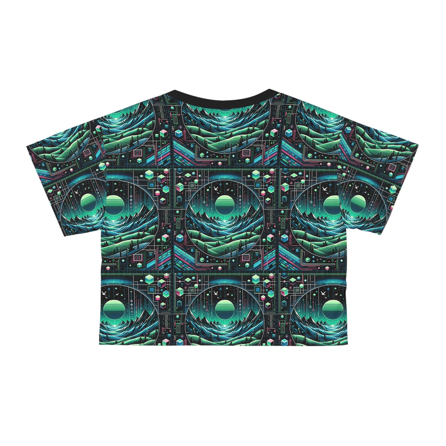 Digital Adventure Graphics Digital Explorer Crop Tee - 8404 Design-59