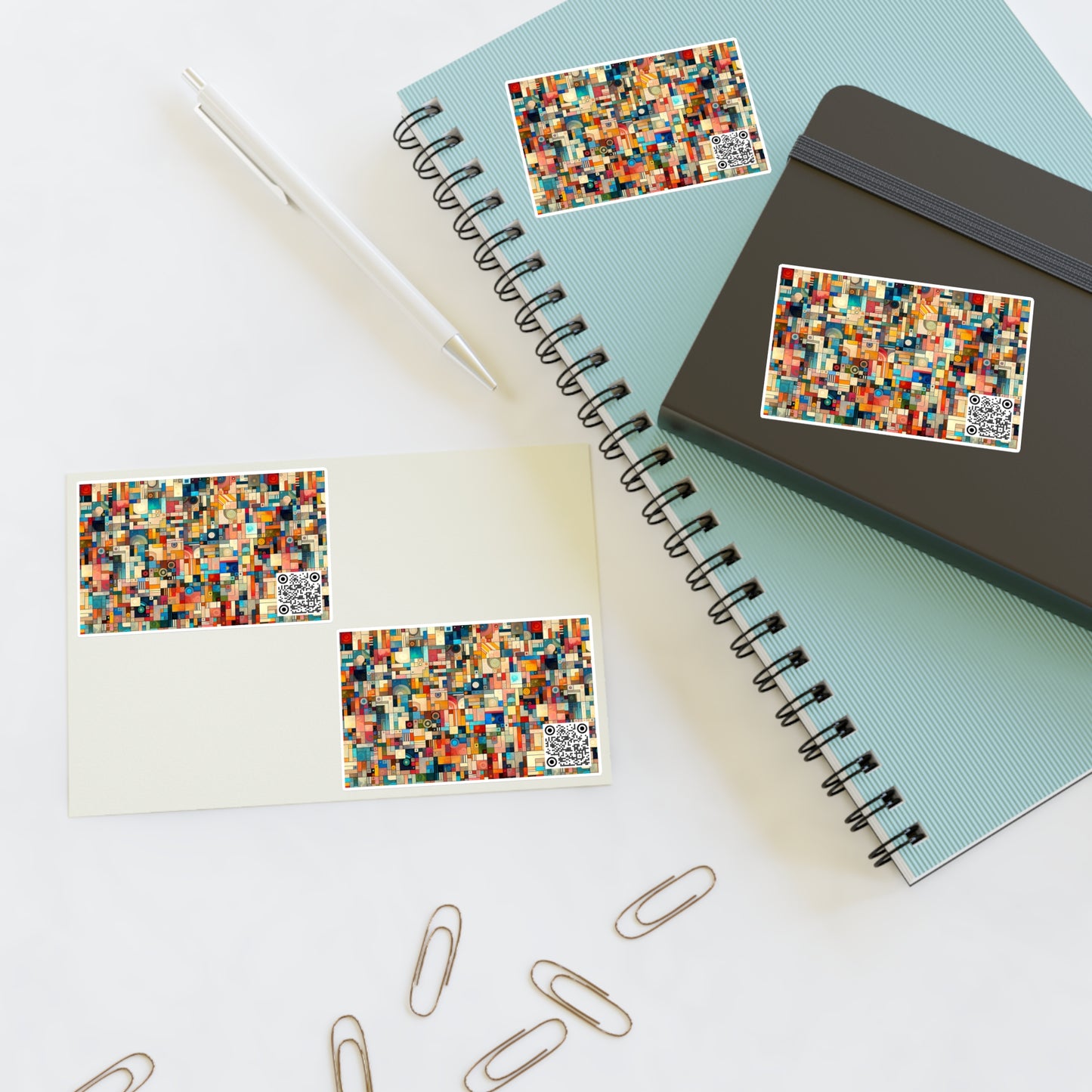 Digital Artistic Expression Artistic Streetwear Sticker Sheets - 8404 Design-46