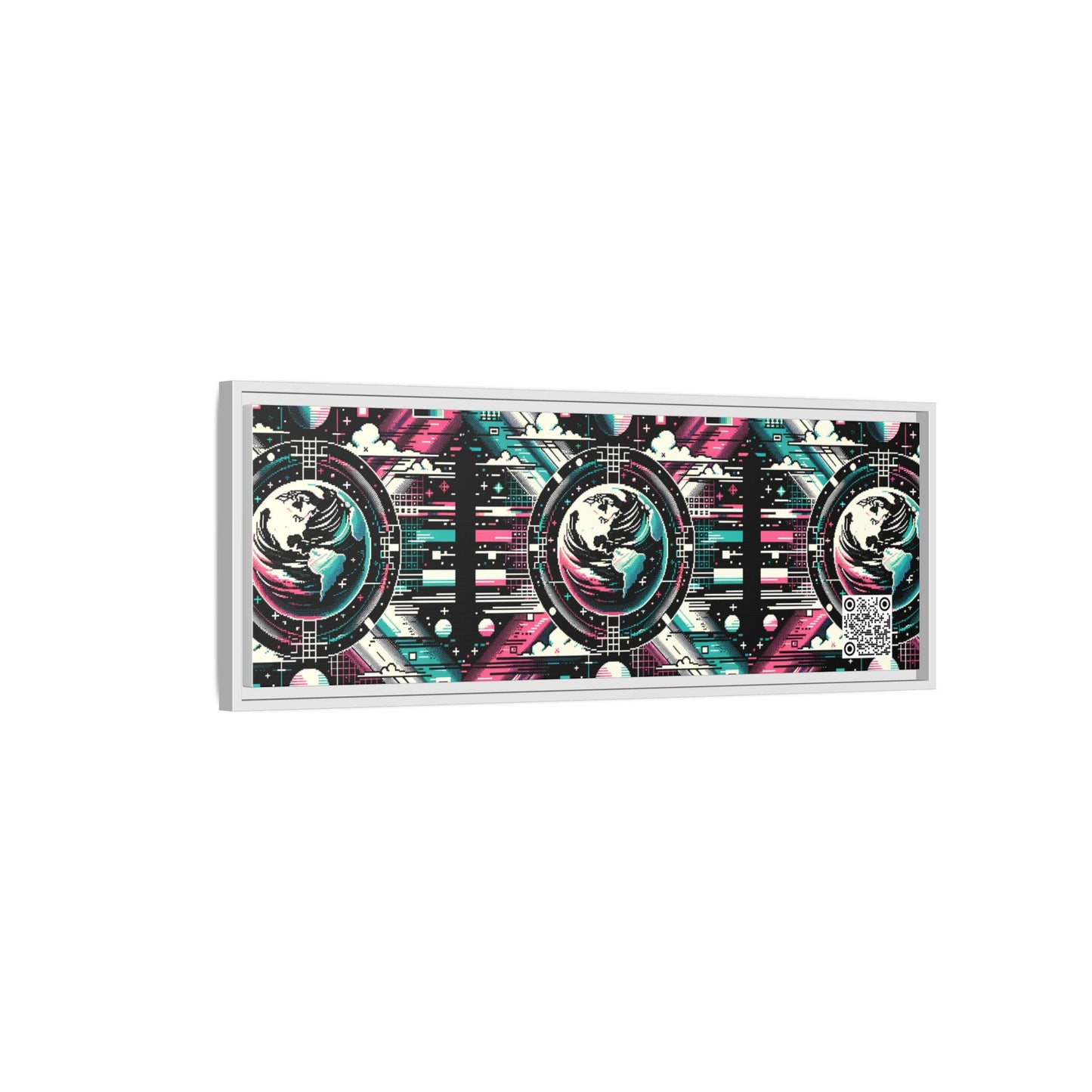 Digital Artistry Digital-native Streetwear Matte Canvas, Framed (multi-color) - 8404 Design-62 B