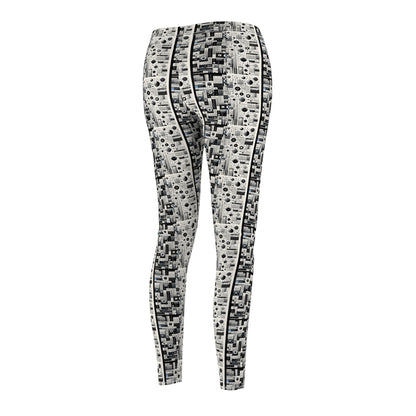 Digital Minimalism Minimalist Tech Women's Cut & Sew Casual Leggings - 8404 Design-66