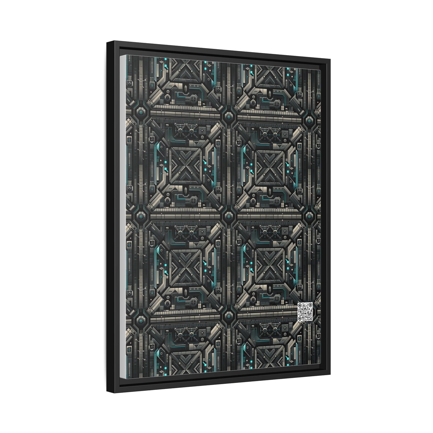 Tech Noir Futuristic Tech Aesthetic with a Dark Twist Matte Canvas, Framed (multi-color) - 8404 Design-59 A