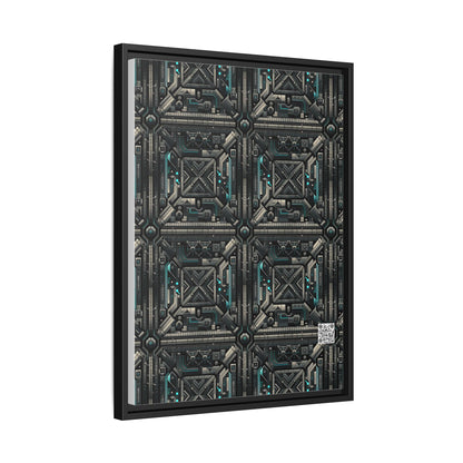 Tech Noir Futuristic Tech Aesthetic with a Dark Twist Matte Canvas, Framed (multi-color) - 8404 Design-59 A