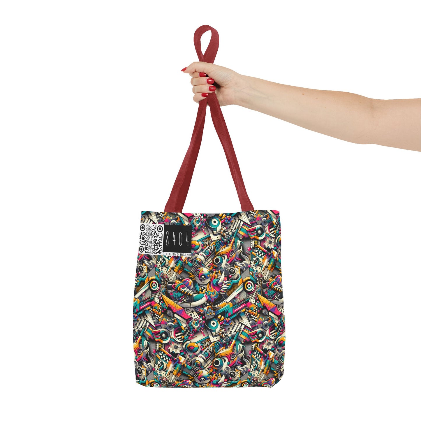 Urban Graffiti Fusion Eclectic Street Art Meets Modern Tech Culture Tote Bag - 8404 Design-55