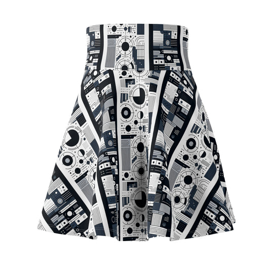 Minimalist Athleisure Minimalist Tech Women's Skater Skirt - 8404 Design-54