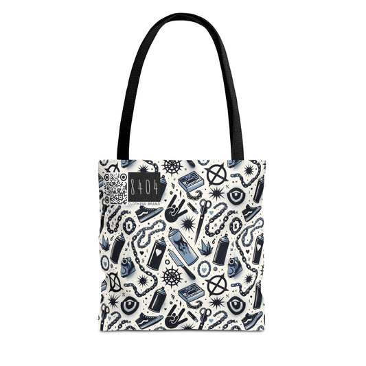Cultural Rebellion Graphics Edgy and Rebellious With a Hint of Nostalgia Tote Bag - 8404 Design-57