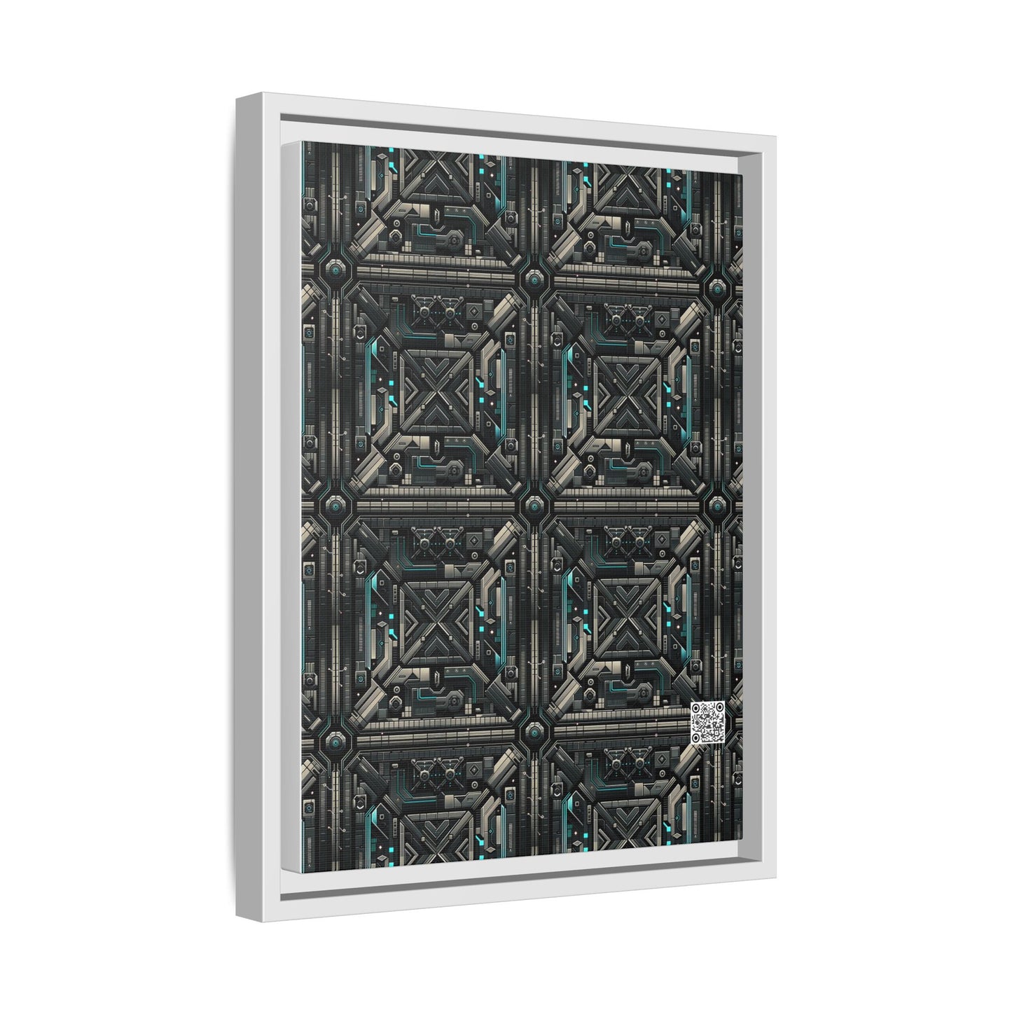 Tech Noir Futuristic Tech Aesthetic with a Dark Twist Matte Canvas, Framed (multi-color) - 8404 Design-59 A