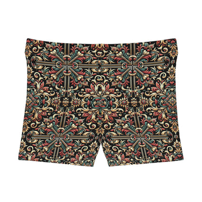 Streetwear Renaissance Artistic Clash of Old and New Women's Shorts - 8404 Design-46