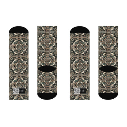 Cyber Garden Party Tech Garden Extravaganza Cushioned Crew Socks - 8404 Design-66