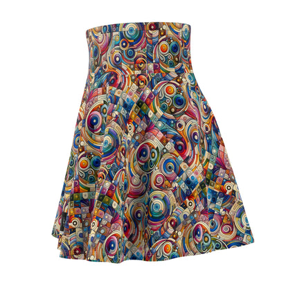 Digital Artistic Expression Artistic Streetwear Women's Skater Skirt - 8404 Design-49