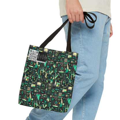 Digital Dystopia Tech Noir Tote Bag - 8404 Design-63