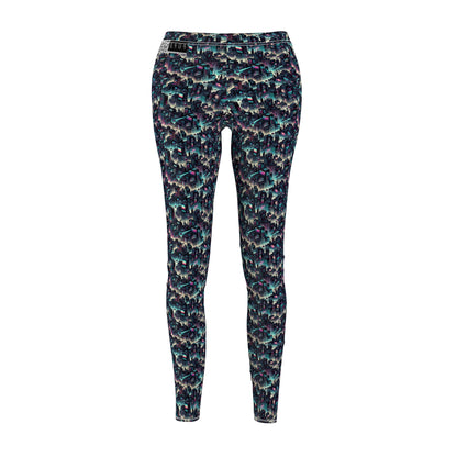Digital Rebellion Tech-Inspired Streetwear Women's Cut & Sew Casual Leggings - 8404 Design-51