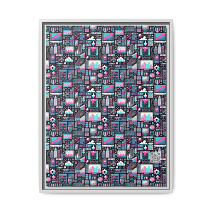 Digital Rebellion Youthful Streetwear with a Rebellious Digital Twist Matte Canvas, Framed (multi-color) - 8404 Design-71 A