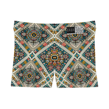 Cultural Fusion Tech Blend of Cultural Heritage With Tech-Inspired Elements Women's Shorts - 8404 Design-64
