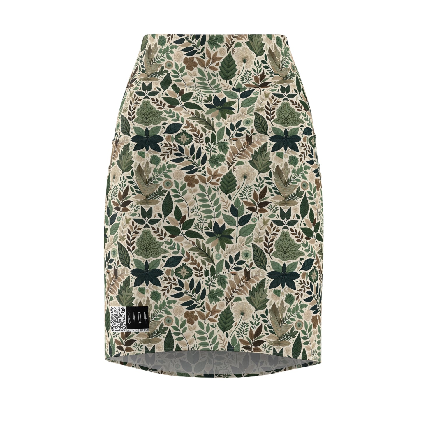Streetwear Sustainability Environmentally Conscious Streetwear with a Natural Aesthetic Women's Pencil Skirt - 8404 Design-57