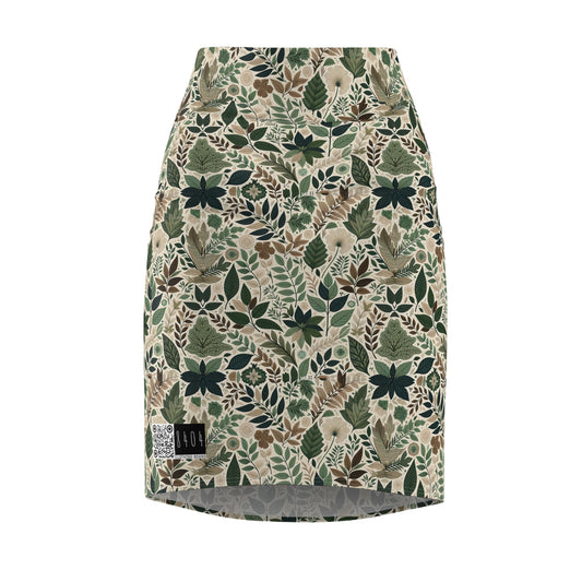 Streetwear Sustainability Environmentally Conscious Streetwear with a Natural Aesthetic Women's Pencil Skirt - 8404 Design-57