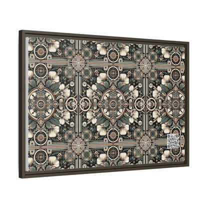 Cyber Garden Party Tech Garden Extravaganza Matte Canvas, Framed (multi-Color) - 8404 Design-66 A