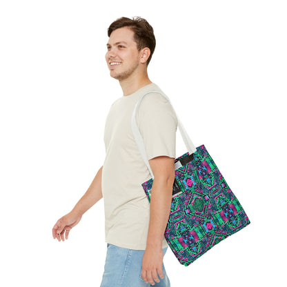 Digital Glitch Vibes Tech-Inspired Streetwear Tote Bag - 8404 Design-71