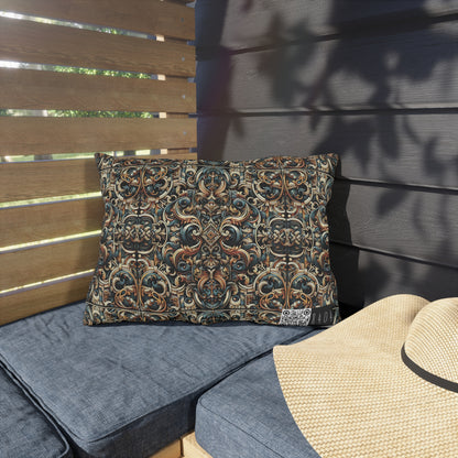 Urban Renaissance Historical Fusion With Street Edge Outdoor Pillow - 8404 Design-59