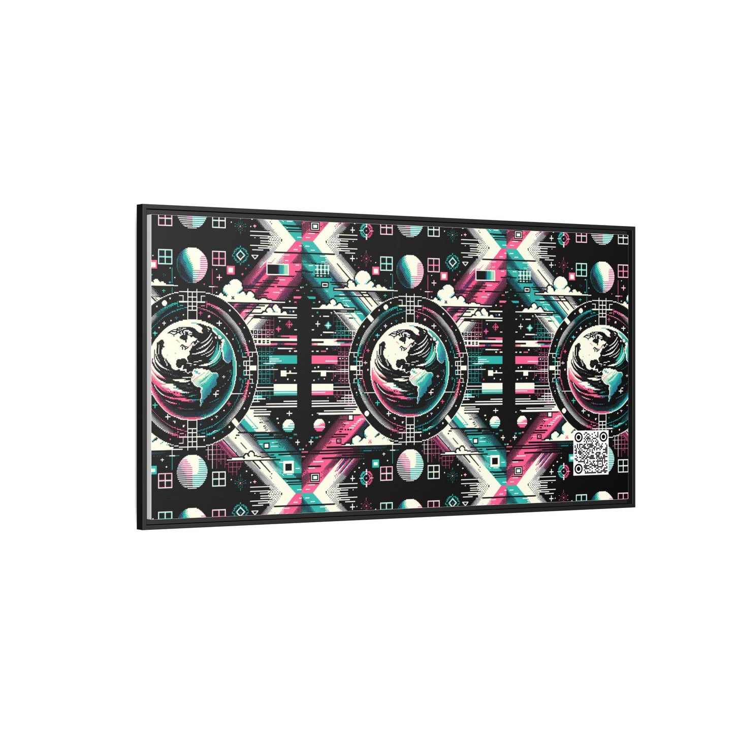 Digital Artistry Digital-native Streetwear Matte Canvas, Framed (multi-color) - 8404 Design-62 B