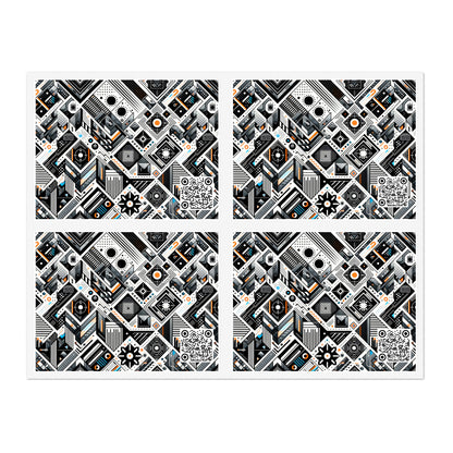 Tech-Forward Athleisure Sleek Tech Aesthetic Sticker Sheets - 8404 Design-61