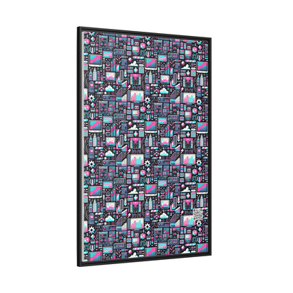Digital Rebellion Youthful Streetwear with a Rebellious Digital Twist Matte Canvas, Framed (multi-color) - 8404 Design-71 A